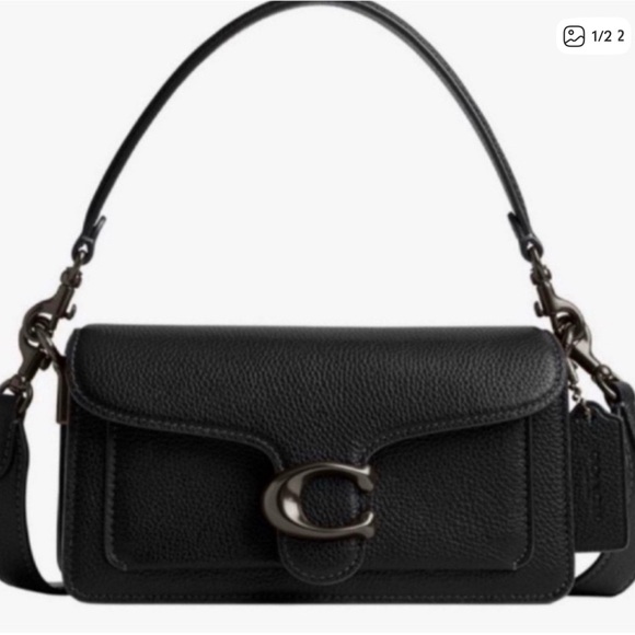 Coach Black Leather Tabby Shoulder Bag - Picture 1 of 2